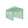 vidaXL Kas met pop-up frame met dak Groen 280 x 410 x 315 cm IJzer
