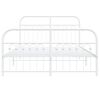 vidaXL Bedframe met hoofd- en voeteneinde metaal wit 140x190 cm