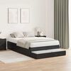 vidaXL Opbergbedframe met lade Zwart Eiken 120 cm Bewerkt hout