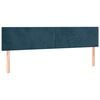 vidaXL Hoofdborden 160x5x78/88 cm fluweel donkerblauw