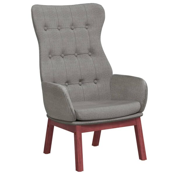 vidaXL Relaxstoel stof lichtgrijs