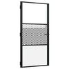 vidaXL Glazen deur 102,5 x 3,5 x 201,5 cm Aluminium Zwart