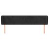 vidaXL Hoofdbord met randen 163x23x78/88 cm fluweel zwart