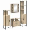 vidaXL Badkamermeubelset 4 st Sonoma Eiken 33 x 33 x 185,5 cm