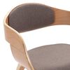 vidaXL Eetkamerstoelen 6 st gebogen hout en stof taupe