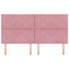 vidaXL Hoofdbord met hoofdeinde Roze 180 cm Fluweel