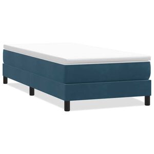 vidaXL Boxspring zonder matras fluweel donkerblauw 80x220 cm