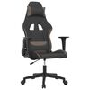 vidaXL Gamestoel stof zwart en taupe