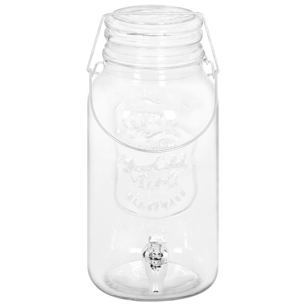 vidaXL Drankdispensers 2 st 3800 ml glas