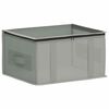 vidaXL Opbergdoos met transparant bovenraam Grijs 43 x 34 x 23 cm