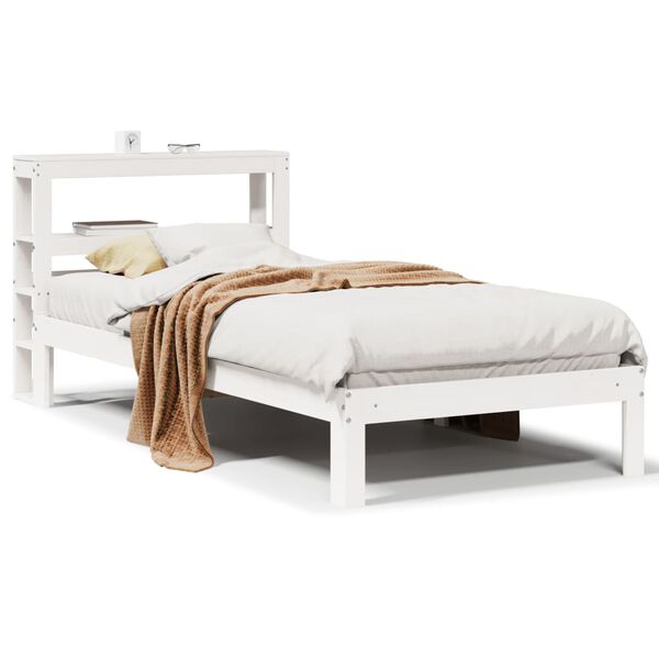 vidaXL Bedframe met hoofdeinde zonder matras 90x190 cm wit