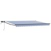 vidaXL Handbediende luifel met LED's Blauw, Wit, Anthraciet 4 &times; 3 m