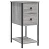 vidaXL Nachtkastje 32x42x70 cm bewerkt hout grijs sonoma eikenkleurig