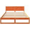 vidaXL Bedframe Wasbruin 150 x 200 cm Massief grenenhout