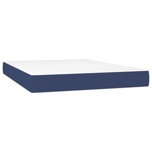 vidaXL Pocketveringmatras medium 140x200x20 cm stof blauw