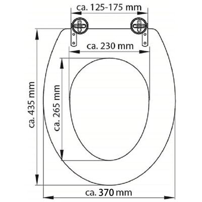 SCHÜTTE Toiletbril SOLID WOOD MDF met print
