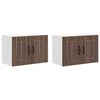 vidaXL Wandkast LUCCA 2 st Bruin eiken Bewerkt hout