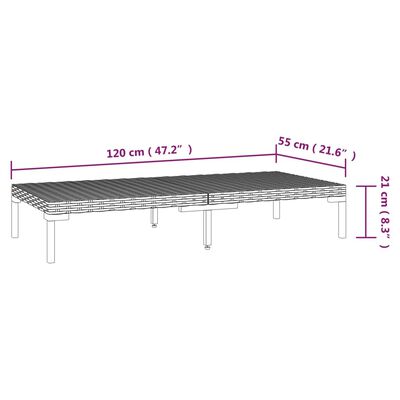 vidaXL 11-delige Loungeset met kussens poly rattan donkergrijs