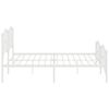 vidaXL Bedframe met hoofd- en voeteneinde&nbsp;metaal wit 200x200 cm