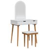 vidaXL Toilettafel Set FAUSKE 3 pcs Wit 76 x 50 x 143 cm