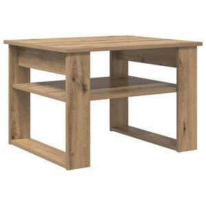 vidaXL Salontafel Artisan Eiken 64 x 54 x 44 cm Bewerkt hout