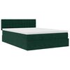 vidaXL Ottoman bed met matras 140x190cm fluweel donkergroen