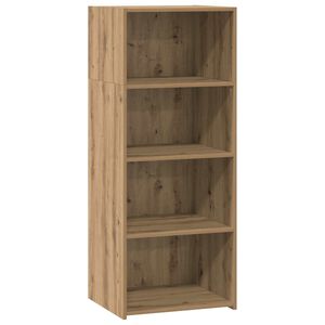 vidaXL Hoge kast Artisanaal eiken 50 x 41 x 124 cm Bewerkt hout