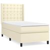 vidaXL Boxspring met matras kunstleer cr&egrave;mekleurig 80x200 cm
