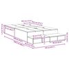 vidaXL Opbergbedframe met lade Beton Grijs 120 cm Bewerkt hout