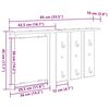 vidaXL Wandgemonteerde kapstok Wit 85 x 10 x 45 cm Bewerkt hout
