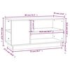 vidaXL Tv-meubel 80x35x40,5 cm massief grenenhout grijs