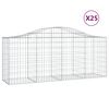 vidaXL Schanskorven 25 st gewelfd 200x50x80/100 cm ijzer
