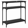 vidaXL Wandtafel met plank Zwart Eiken 75 x 29 x 75 cm Bewerkt hout