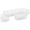 vidaXL 9-delige Loungeset massief grenenhout wit