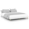 vidaXL Bedframe LED massief hout wit 120x200 cm