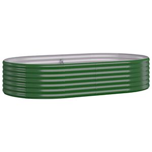 vidaXL Plantenbak 175x100x36 cm gegalvaniseerd staal groen