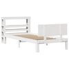 vidaXL Bedframe met hoofdbord massief grenenhout wit 75x190 cm