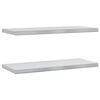 vidaXL Wandschappen 2 st 75x30 cm roestvrijstaal zilverkleurig