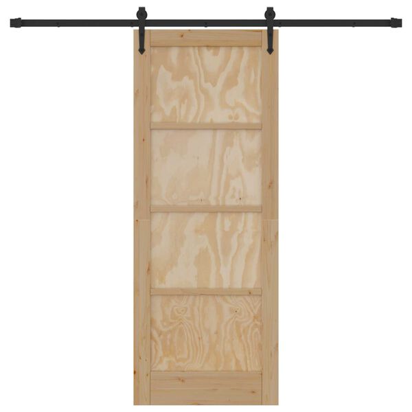 vidaXL Schuifdeur ORKDAL Bruin 78 x 202 cm Massief grenenhout