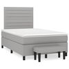 vidaXL Boxspring met matras stof lichtgrijs 120x190 cm