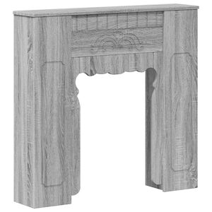 vidaXL Haardomlijsting Grijs Sonoma 93 x 20 x 89 cm Bewerkt hout