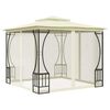 vidaXL Prieel met netten 300x300x265 cm cr&egrave;mekleurig