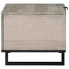vidaXL Salontafel Beige en zwart 80 x 50 x 40 cm Massief acaciahout