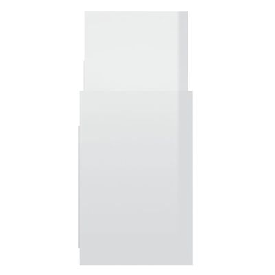 vidaXL Bijzetkast 60x26x60 cm spaanplaat hoogglans wit