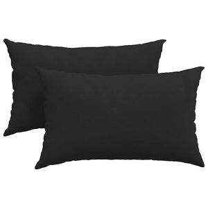 vidaXL Sofa Kussens 2 stuks Zwart 50 x 30 cm Stof