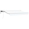 vidaXL Handmatige Luifelhouder met LED's Wit 3,5 x 2 m