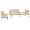 vidaXL Sofa-Sets 3 st Cr&egrave;me Multiplex