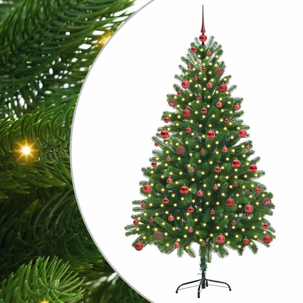 vidaXL Kerstboom met 300 LED met standaard Groen 180 cm PE