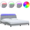 vidaXL Bedframe zonder matras "Hanko" stof lichtgrijs 180x200 cm