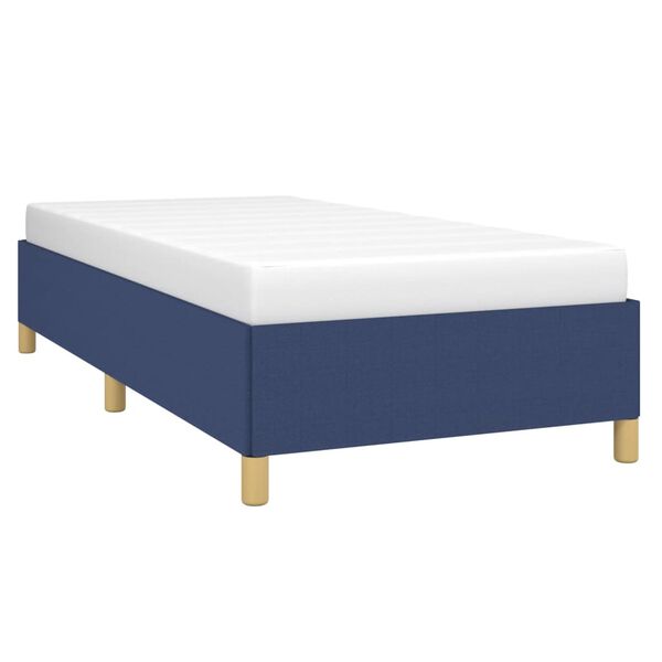 vidaXL Bedframe zonder matras 90x200 cm stof blauw
